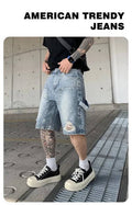 Ironclad Mens Men's Ripped Denim Shorts